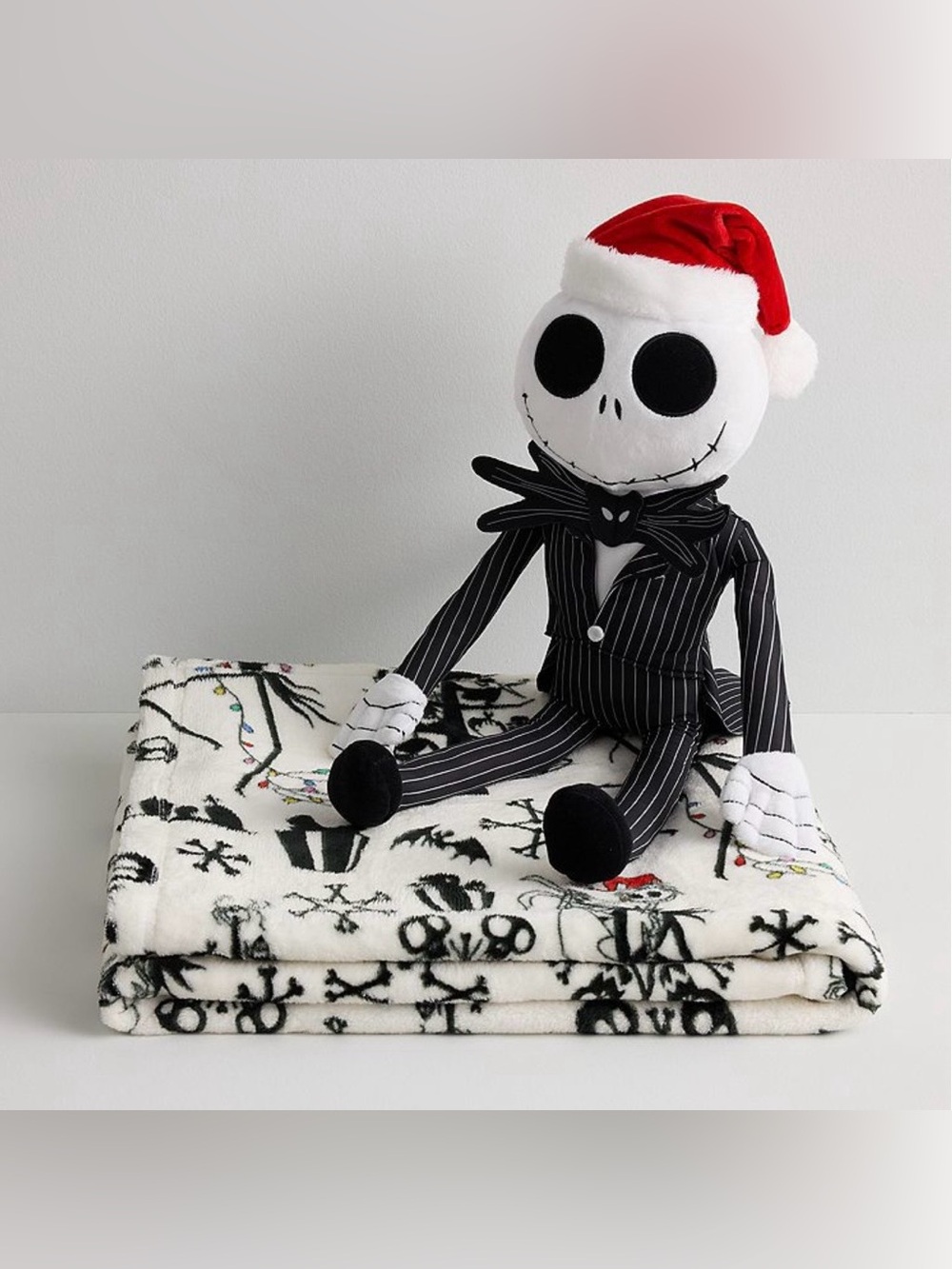 NEW Disney Nightmare Before Christmas Jack Skellington Buddy & Blanket 50”x60”